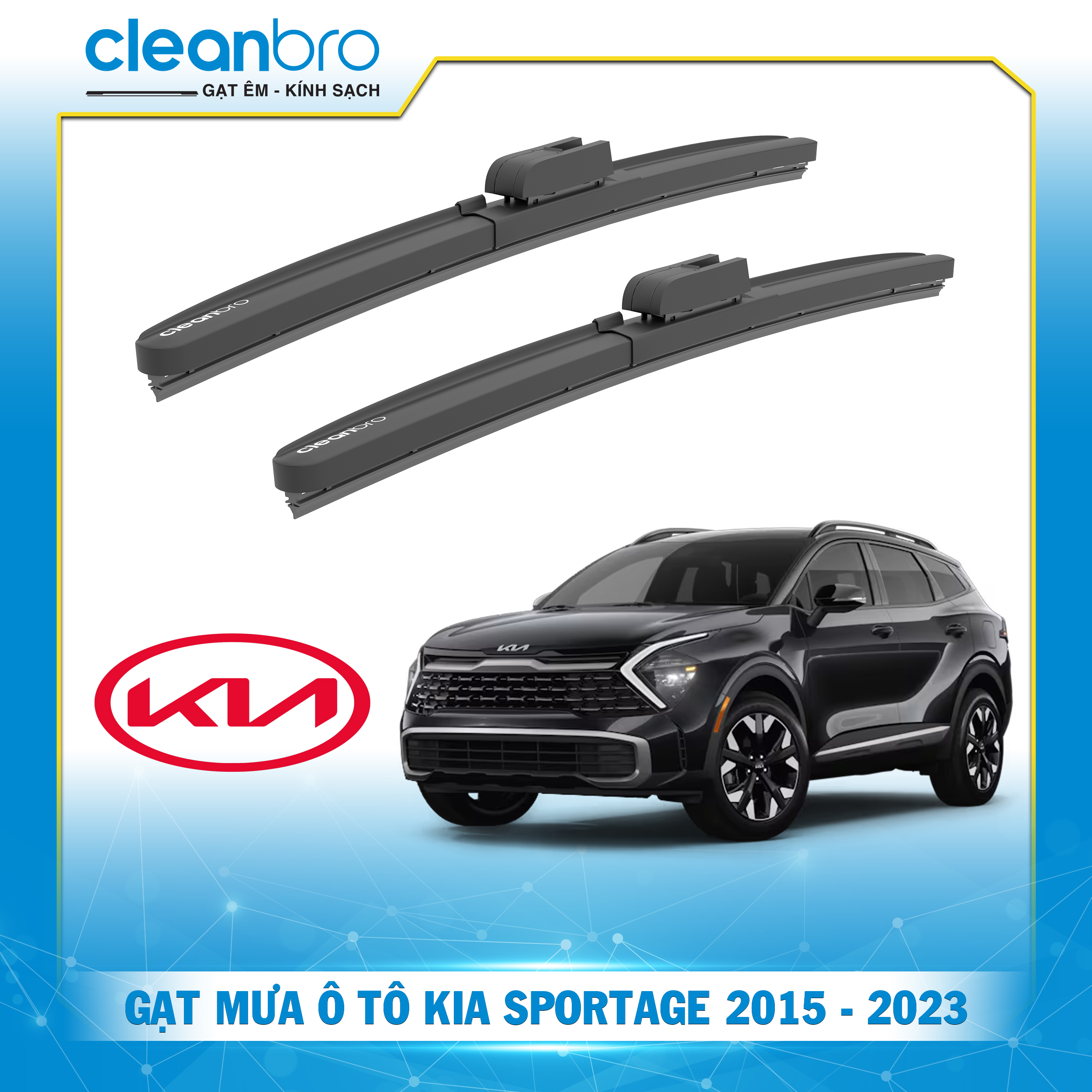 Gạt mưa ô tô hiệu ứng lá sen Kia Sportage [2015-2023+]